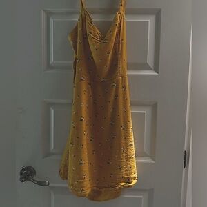 Yellow dress with white flowers